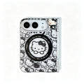 New Korean Ins Cute 3D Cartoon Cat Magnetic Phone Case for iPhone Duo Cases Fashion Anti-fall Protective Set with MagSafe Holder