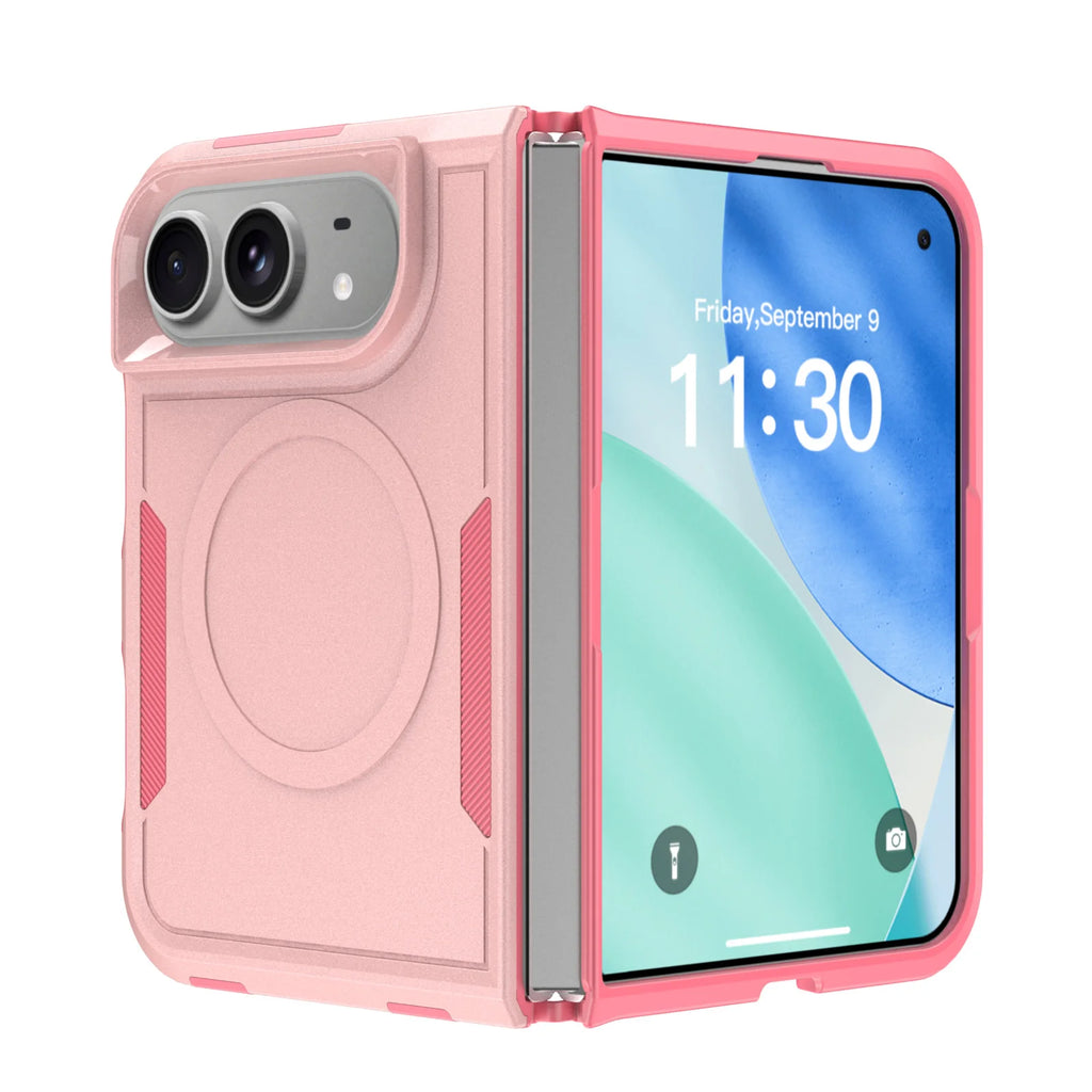 New Fashion Solid Color Anti-Fingerprint Fold Matte Magnetic Phone Case For iPhone Duo Supports Wireless Charging Sturdy Durable