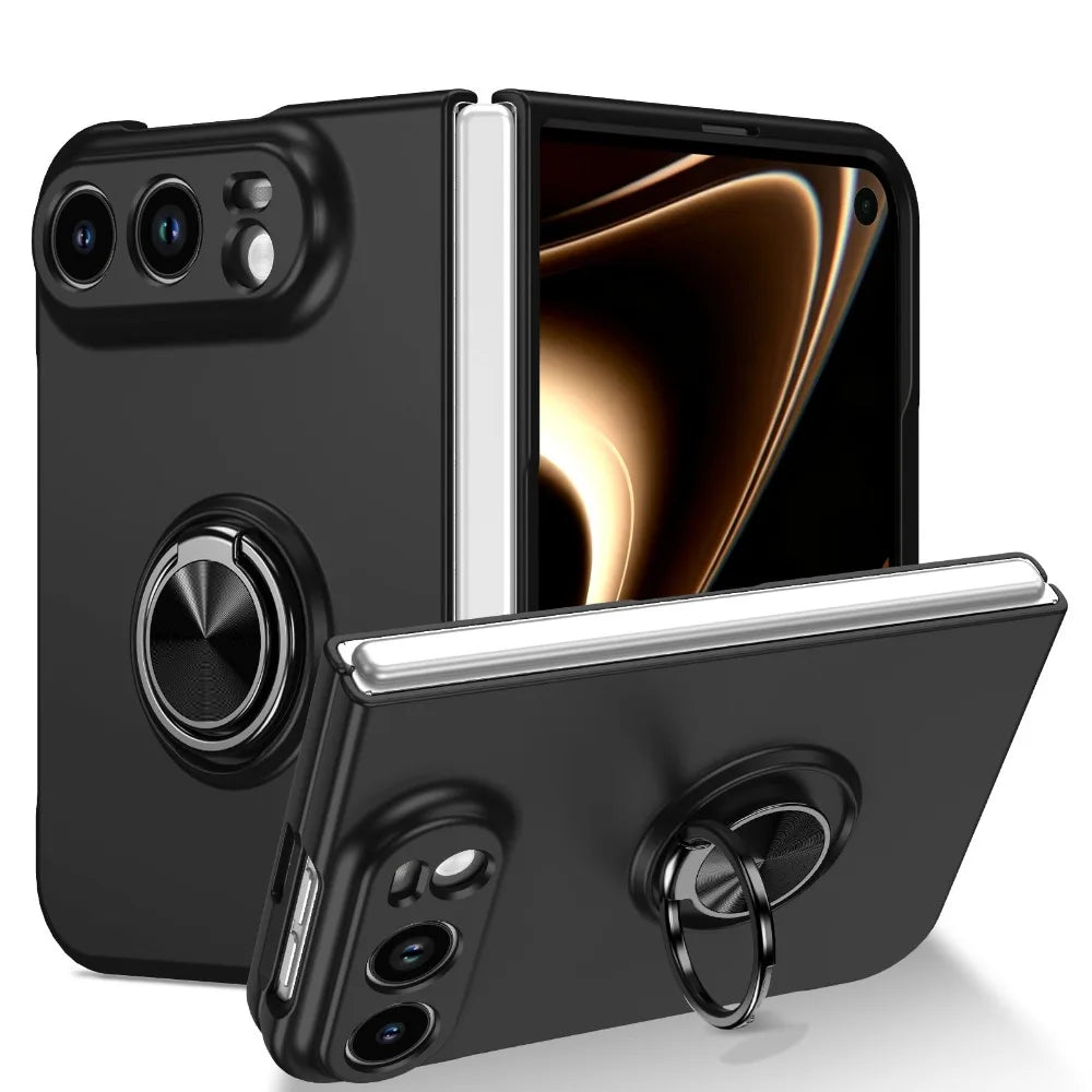 High End Ultra-thin Case For iPhone Duo with Magnetic Ring Kickstand Bracket Armor Shockproof Anti-scratch Protector Phone Cover