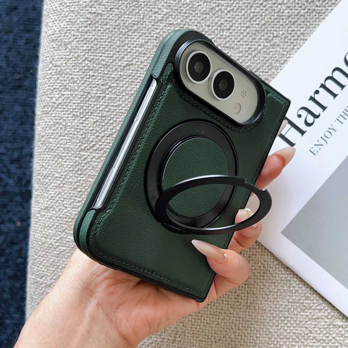 Rotating MagSafe Leather Case for iPhone Duo
