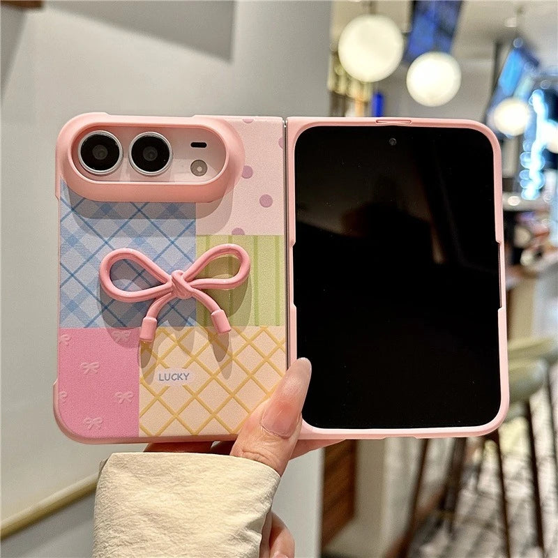 Plaid Bow Accent Case for iPhone Duo