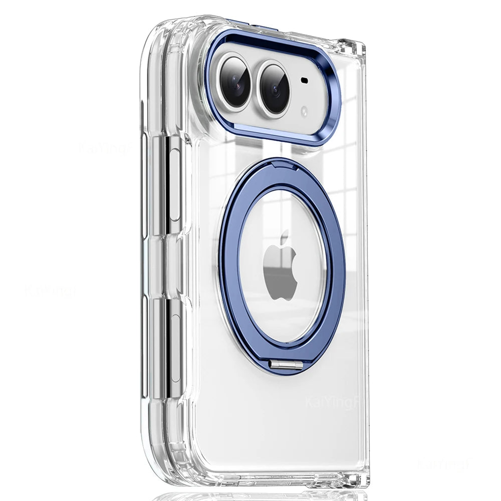 Clear MagSafe Case with Rotating Holder for iPhone Duo