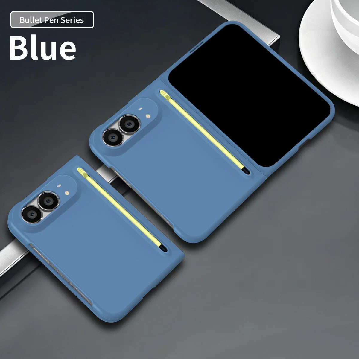 Suitable for iphone Duo with Stylus and Built-in Pen Slot, Smooth and Delicate Feel, Full Protection, Simple Solid Color Design,