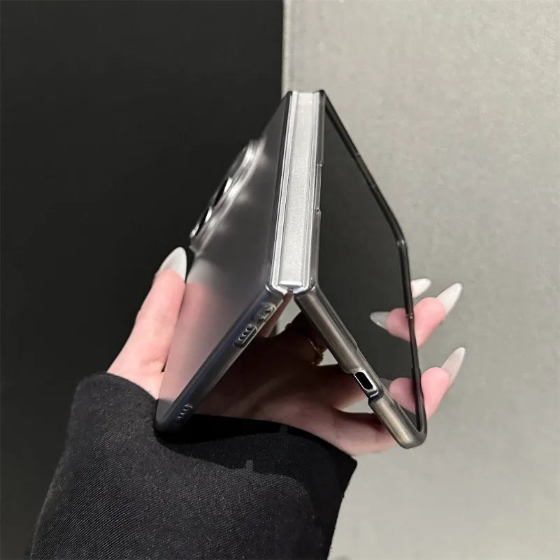 For iPhone Duo Case Luxury Men Women Ultra Thin Slim Matte PP Cover for iPhone Duo 18 Fold Transparent Shockproof Cases