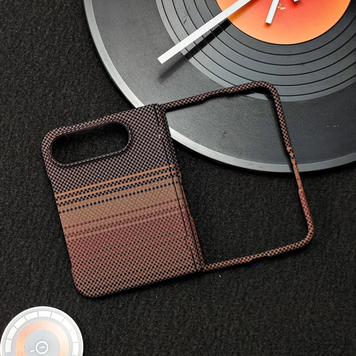 Slim Carbon-Texture MagSafe Case for iPhone Duo