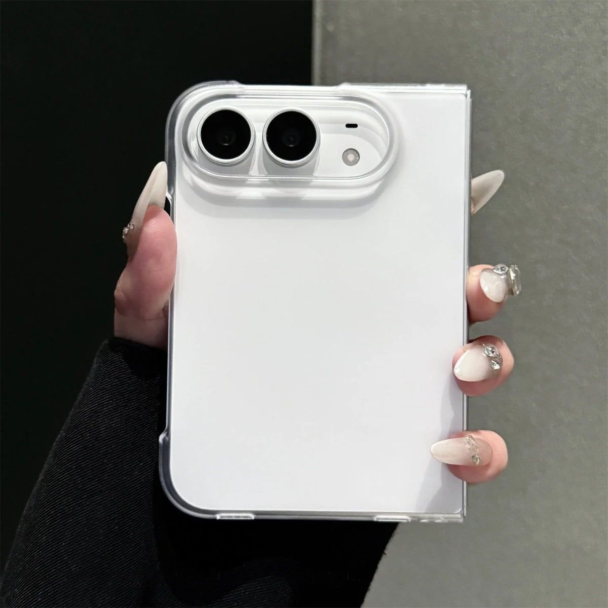 For iPhone Duo Case Luxury Men Women Ultra Thin Slim Matte PP Cover for iPhone Duo 18 Fold Transparent Shockproof Cases