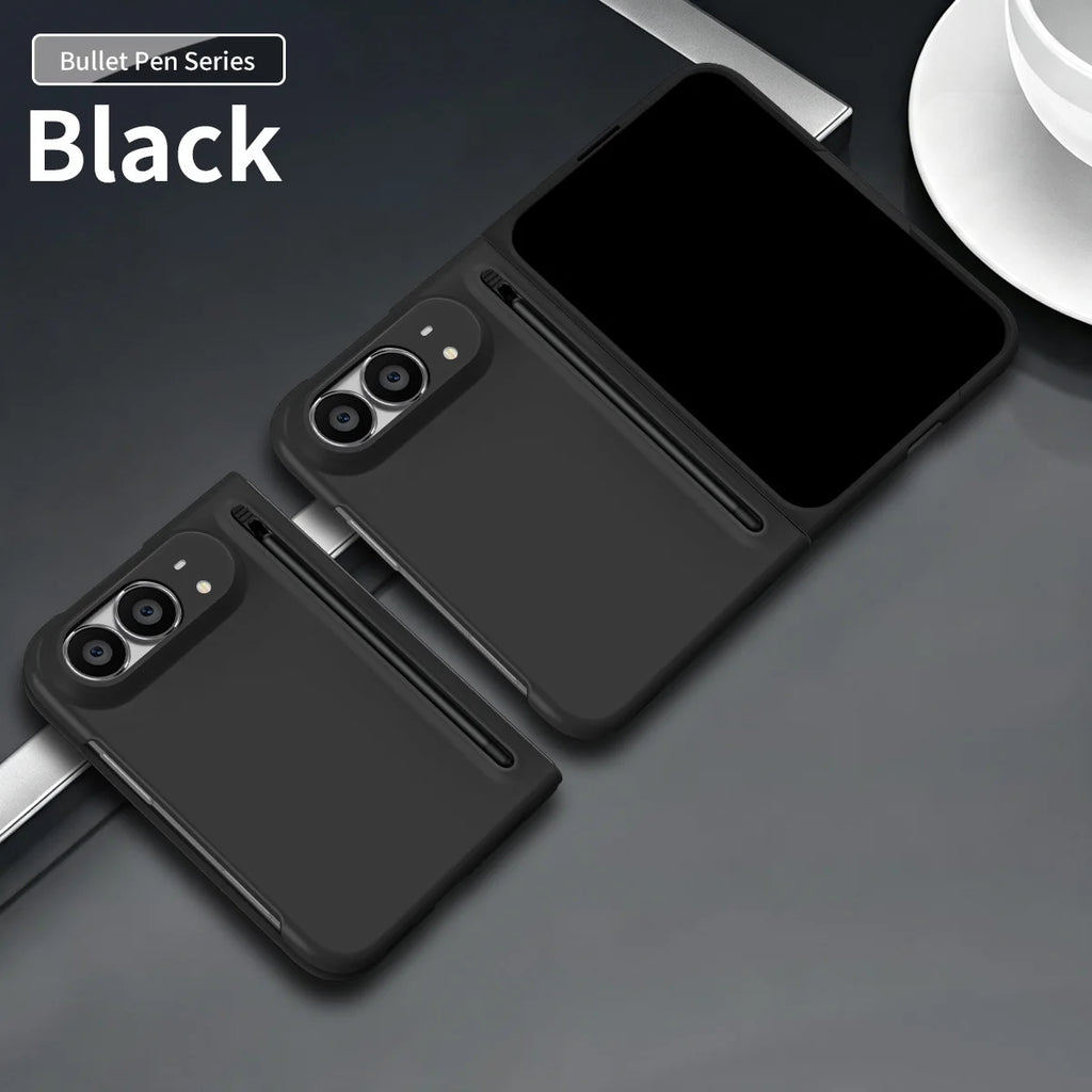 Suitable for iphone Duo with Stylus and Built-in Pen Slot, Smooth and Delicate Feel, Full Protection, Simple Solid Color Design,