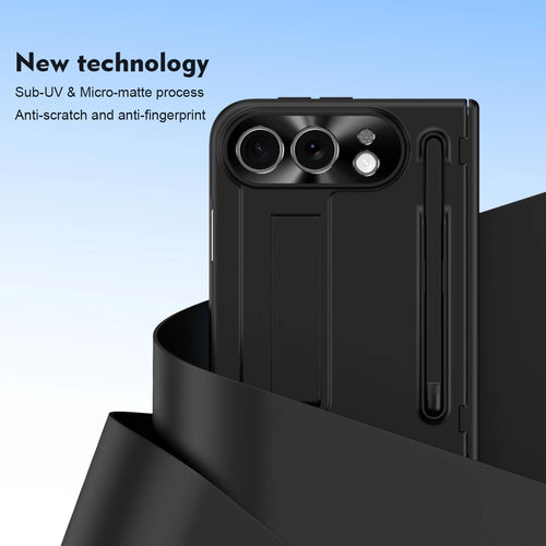 360 Full Protection Hinge Stand Case For iPhone Duo Original With Touch Pen Folding Cover Tempered Glass Film Funda