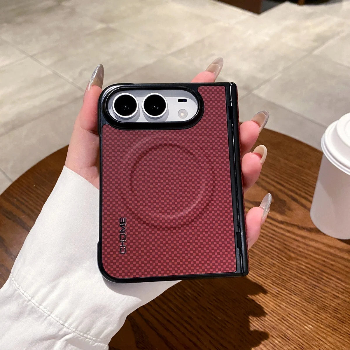 For IPhone Duo Case Luxury Leather Magnetic Phone Case for IPhone Duo 2026 TPU Silicone Shockproof Protective Back Cover