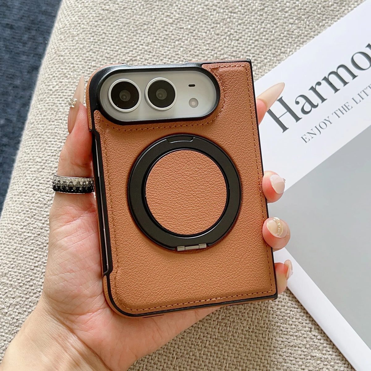 Rotating MagSafe Leather Case for iPhone Duo