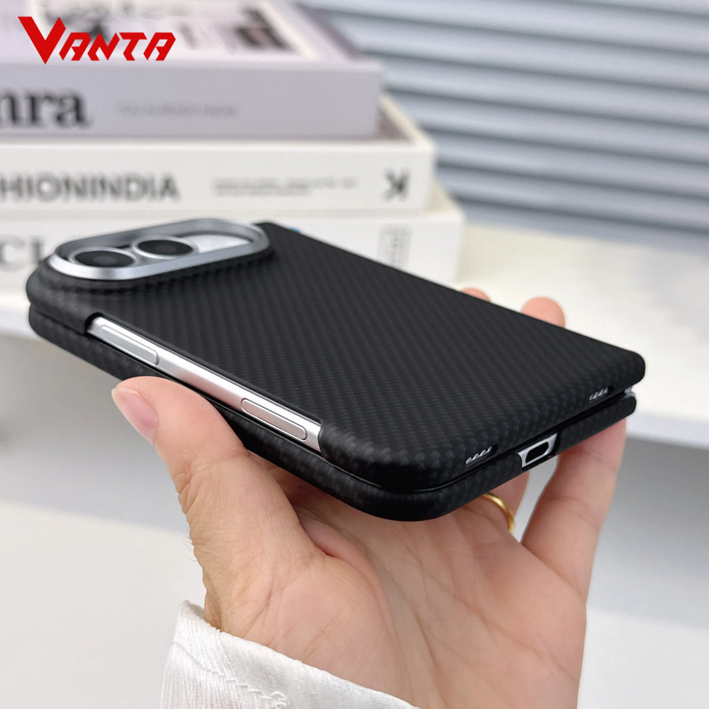 Business Design Carbon Fiber Texture Phone Case for iPhone Duo New 18 DUO 18Fold Slim Shockproof Bumper Front and Rear Cover
