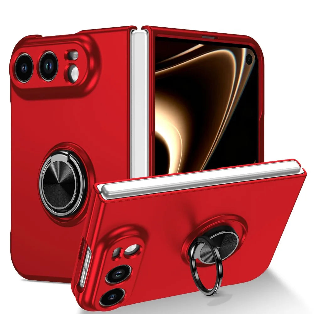 High End Ultra-thin Case For iPhone Duo with Magnetic Ring Kickstand Bracket Armor Shockproof Anti-scratch Protector Phone Cover