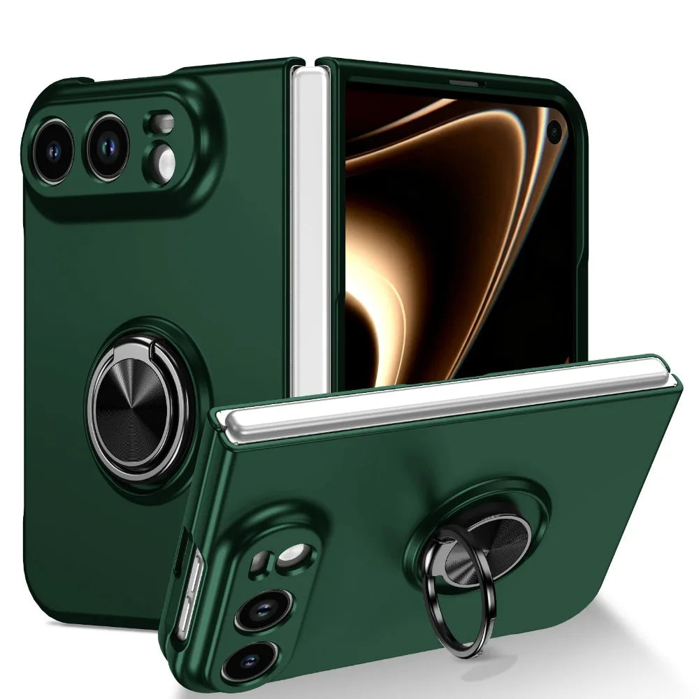 High End Ultra-thin Case For iPhone Duo with Magnetic Ring Kickstand Bracket Armor Shockproof Anti-scratch Protector Phone Cover