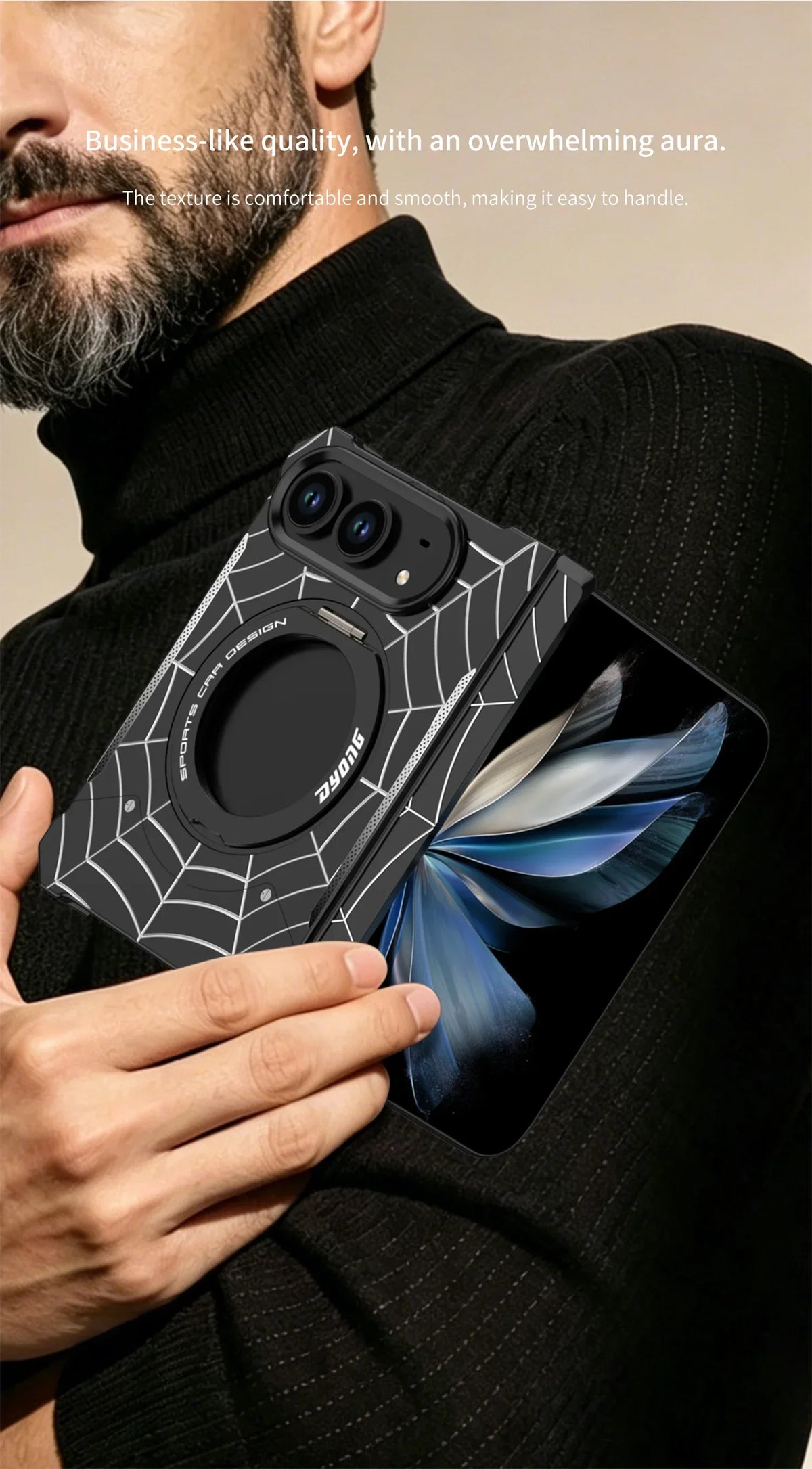 Fashion 360° Foldable Attraction Spider Metal Stand Magnetic Phone Case For iPhone Duo Shockproof Anti-Slip Sturdy Durable Cover