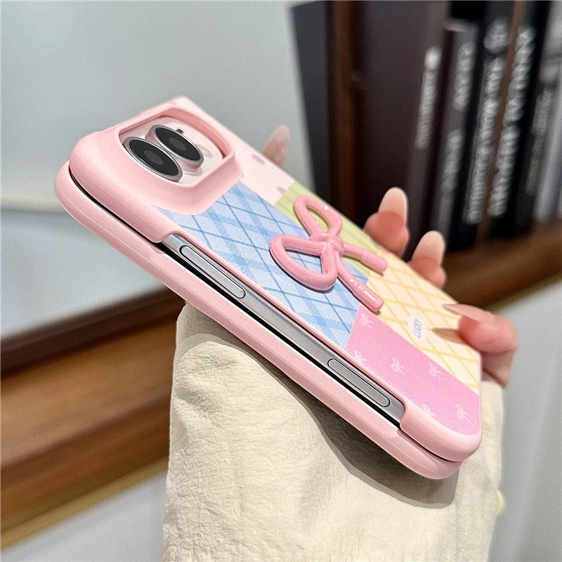 Plaid Bow Accent Case for iPhone Duo