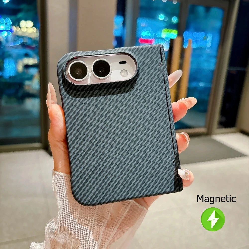Carbon Leather MagSafe Case for iPhone Duo