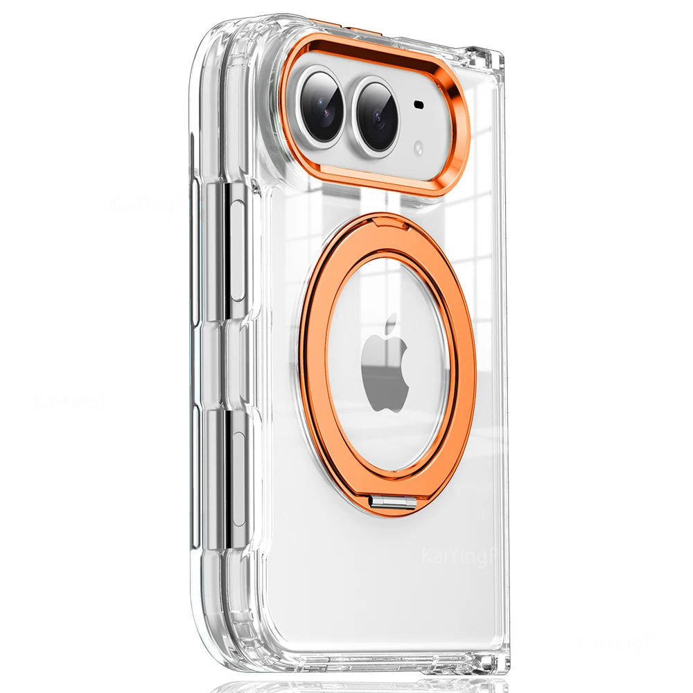 Clear MagSafe Case with Rotating Holder for iPhone Duo