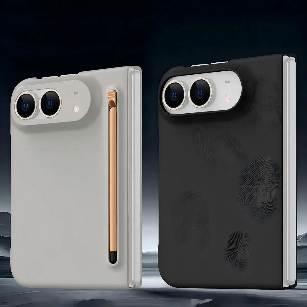 Suitable for iphone Duo with Stylus and Built-in Pen Slot, Smooth and Delicate Feel, Full Protection, Simple Solid Color Design,