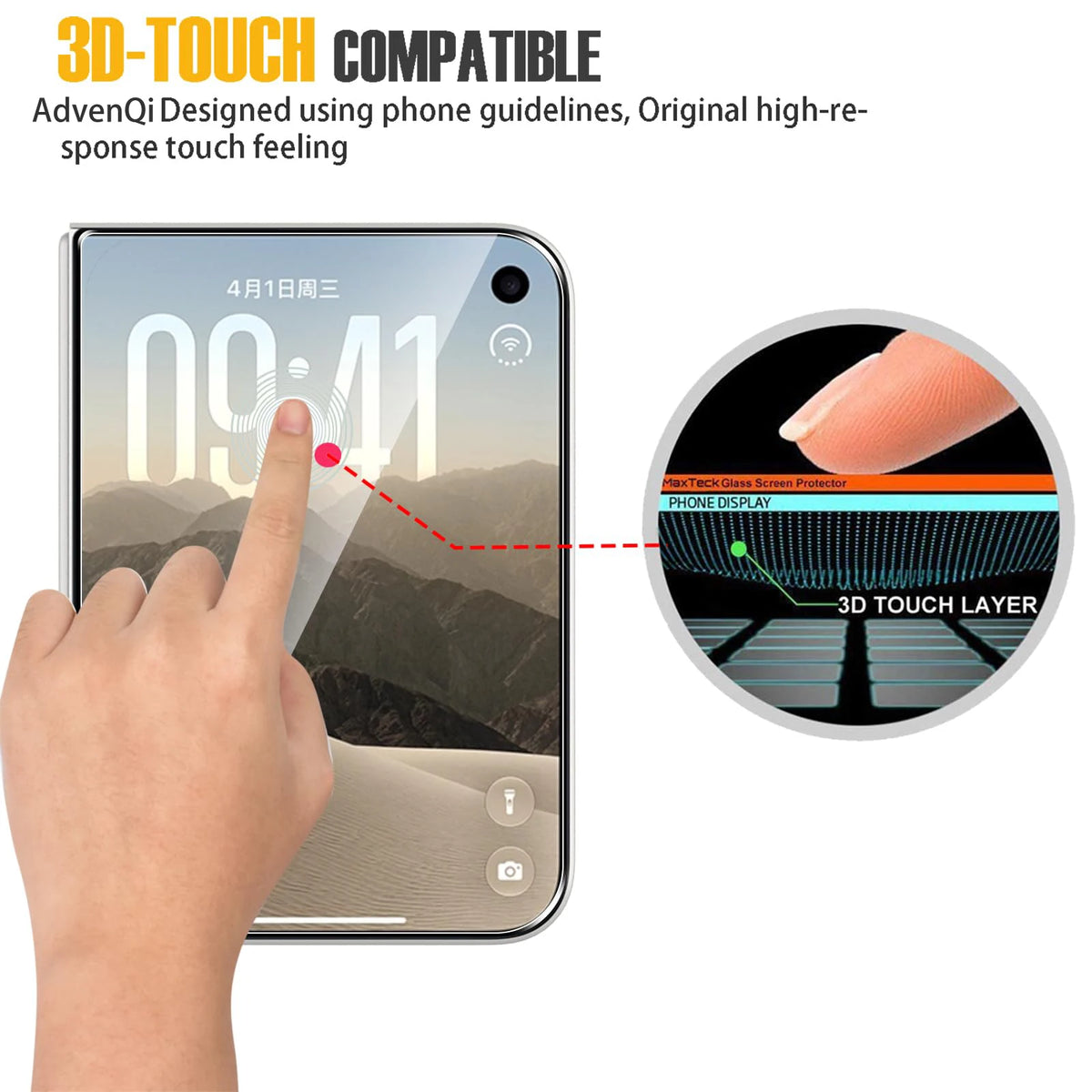 Screen Protector For iPhone Duo Folded Screen 5.4 Inches Tempered Glass HD 9H Transparent Clear Anti Scratch Case Friendly