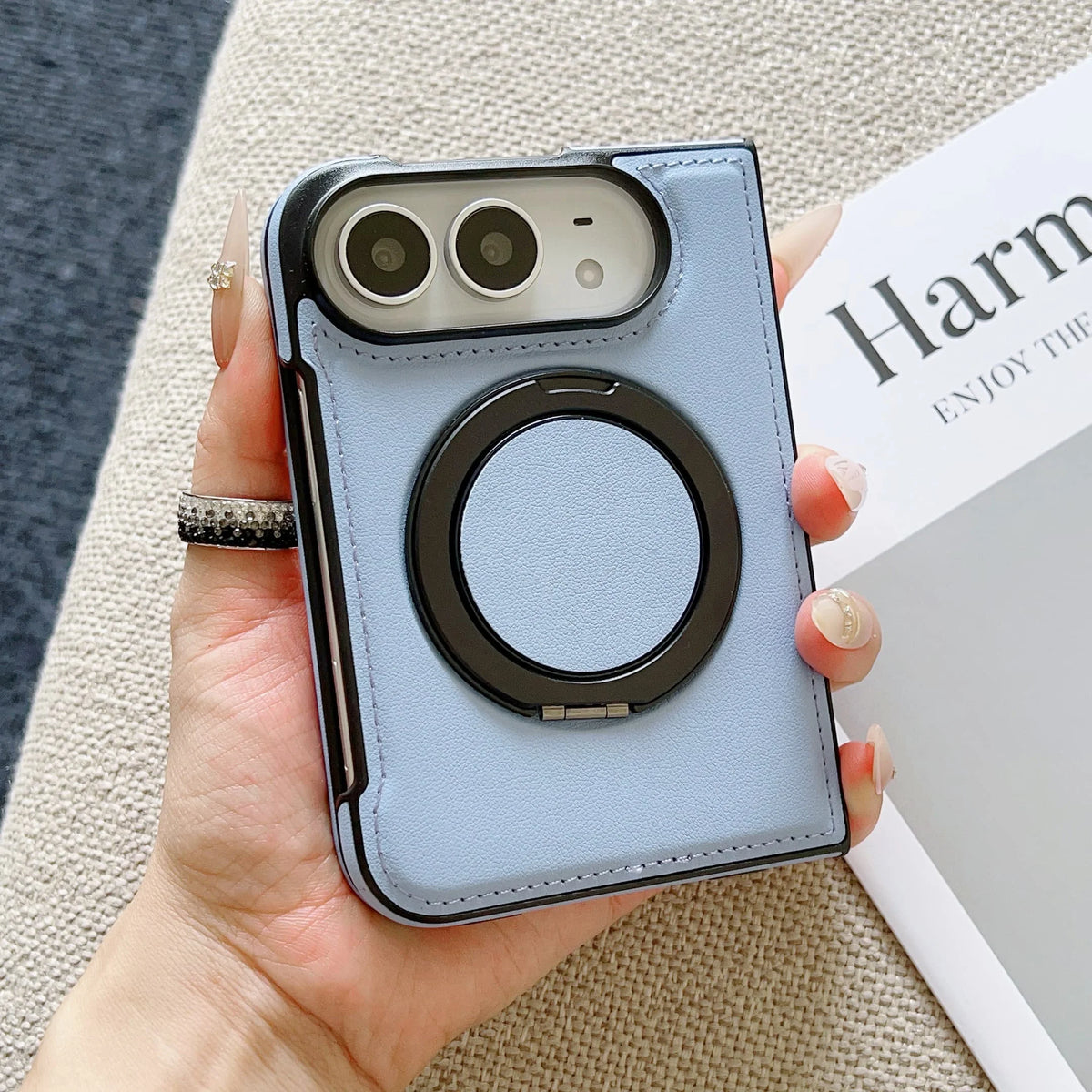 Rotating MagSafe Leather Case for iPhone Duo