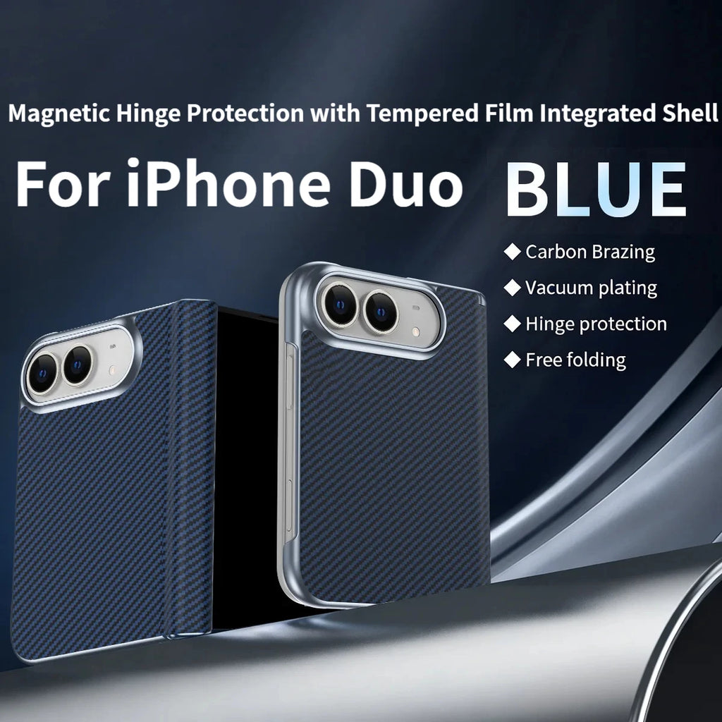 Carbon Case with Front Film for iPhone Duo