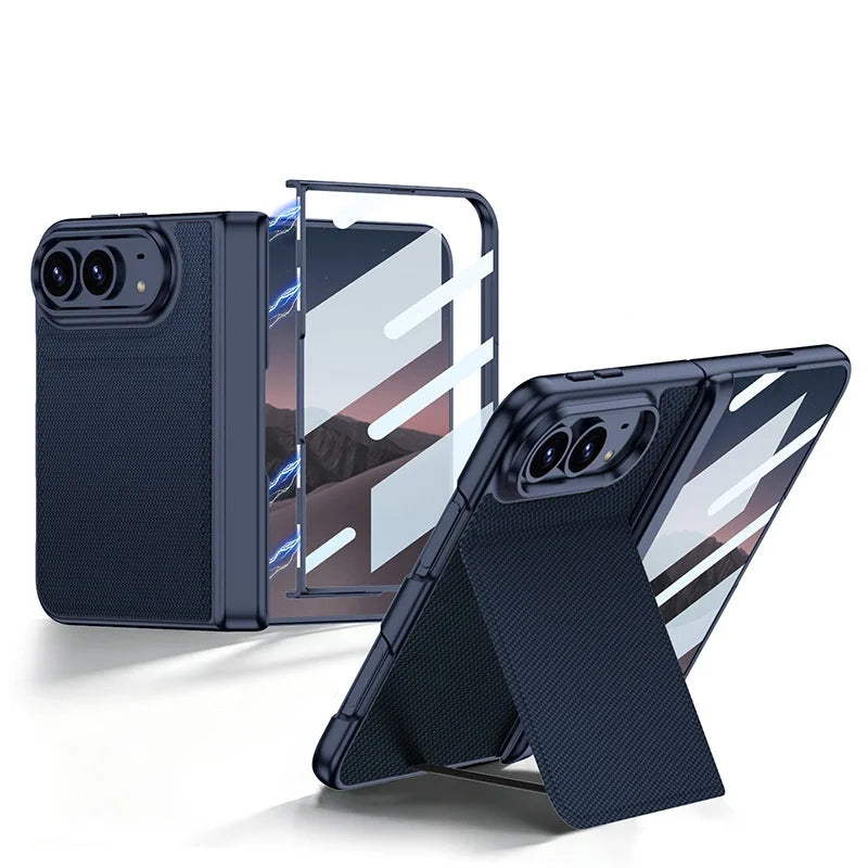 Woven MagSafe Case with Tempered Glass for iPhone Duo