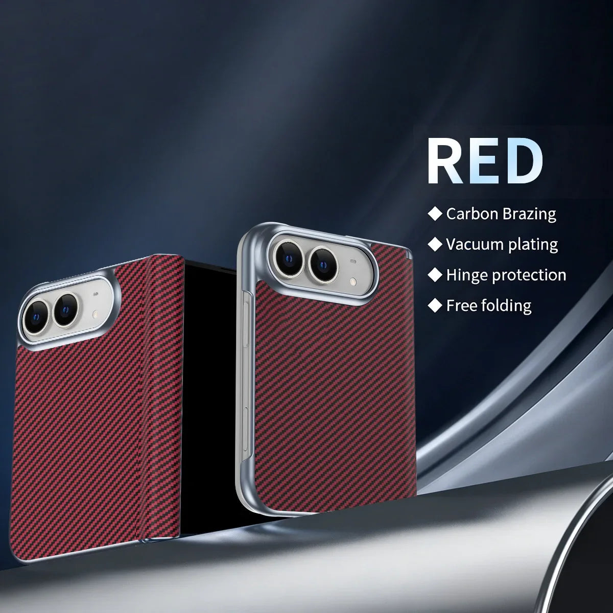 Carbon Case with Front Film for iPhone Duo