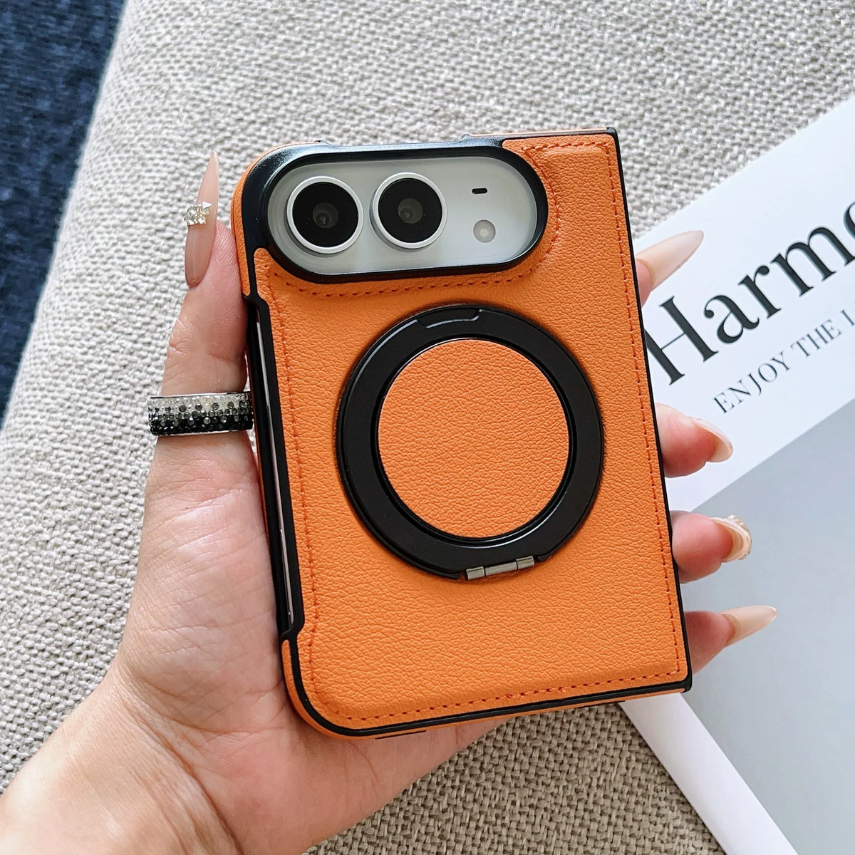 Rotating MagSafe Leather Case for iPhone Duo