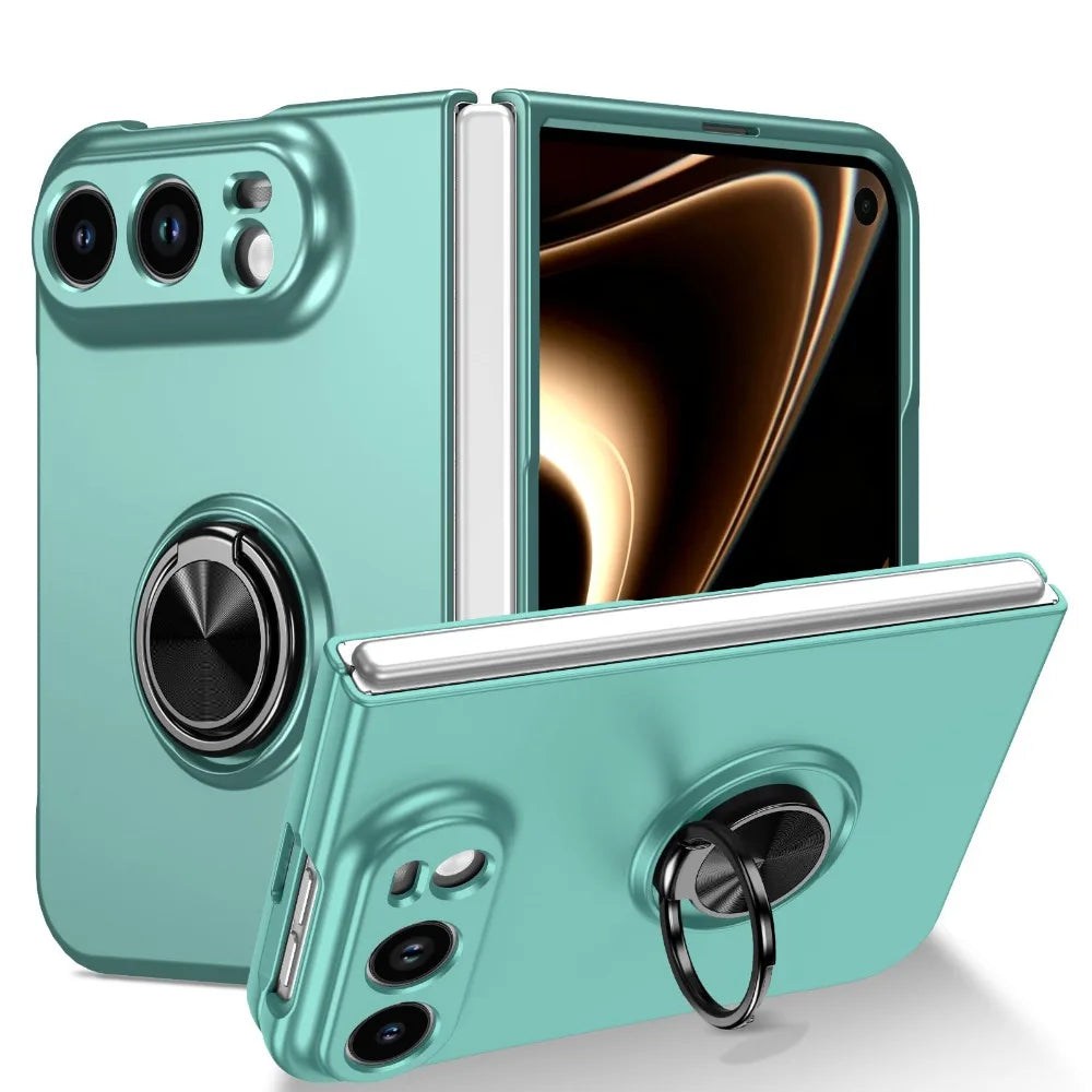 High End Ultra-thin Case For iPhone Duo with Magnetic Ring Kickstand Bracket Armor Shockproof Anti-scratch Protector Phone Cover