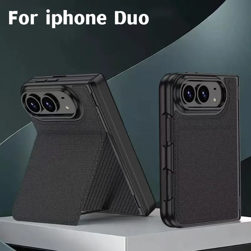 Woven MagSafe Case with Tempered Glass for iPhone Duo