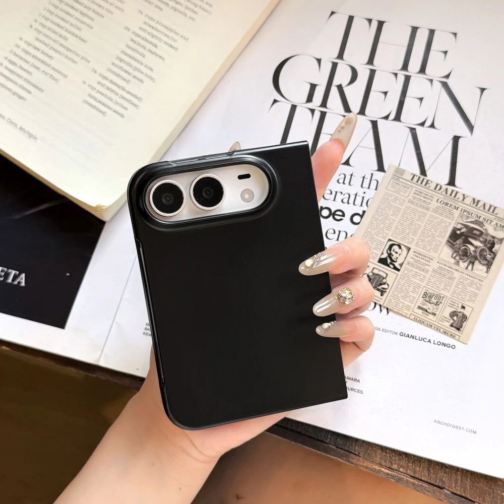 For iPhone Duo Case Luxury Men Women Ultra Thin Slim Matte PP Cover for iPhone Duo 18 Fold Transparent Shockproof Cases