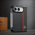 Luxury Ultrathin Carbon Fiber Leather Slots Phone Case for IPhone Duo 2026 Shockproof Flip Holder Cover for Iphone Duo Cover