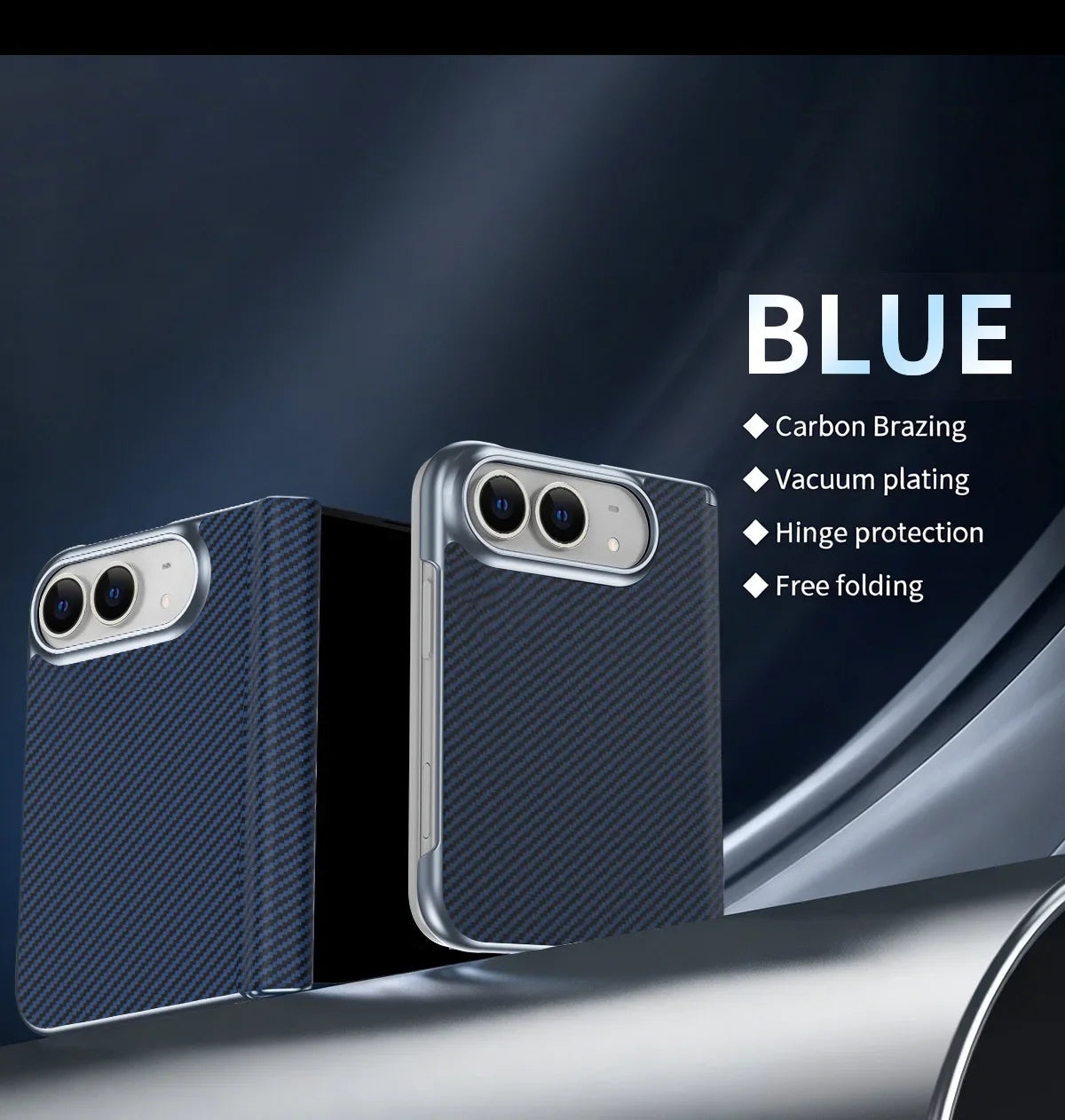 Carbon Case with Front Film for iPhone Duo