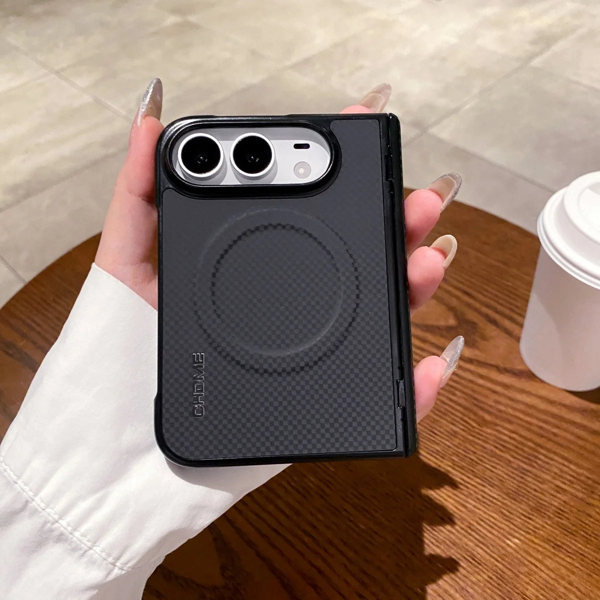 For IPhone Duo Case Luxury Leather Magnetic Phone Case for IPhone Duo 2026 TPU Silicone Shockproof Protective Back Cover
