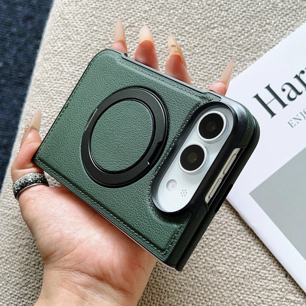Rotating MagSafe Leather Case for iPhone Duo