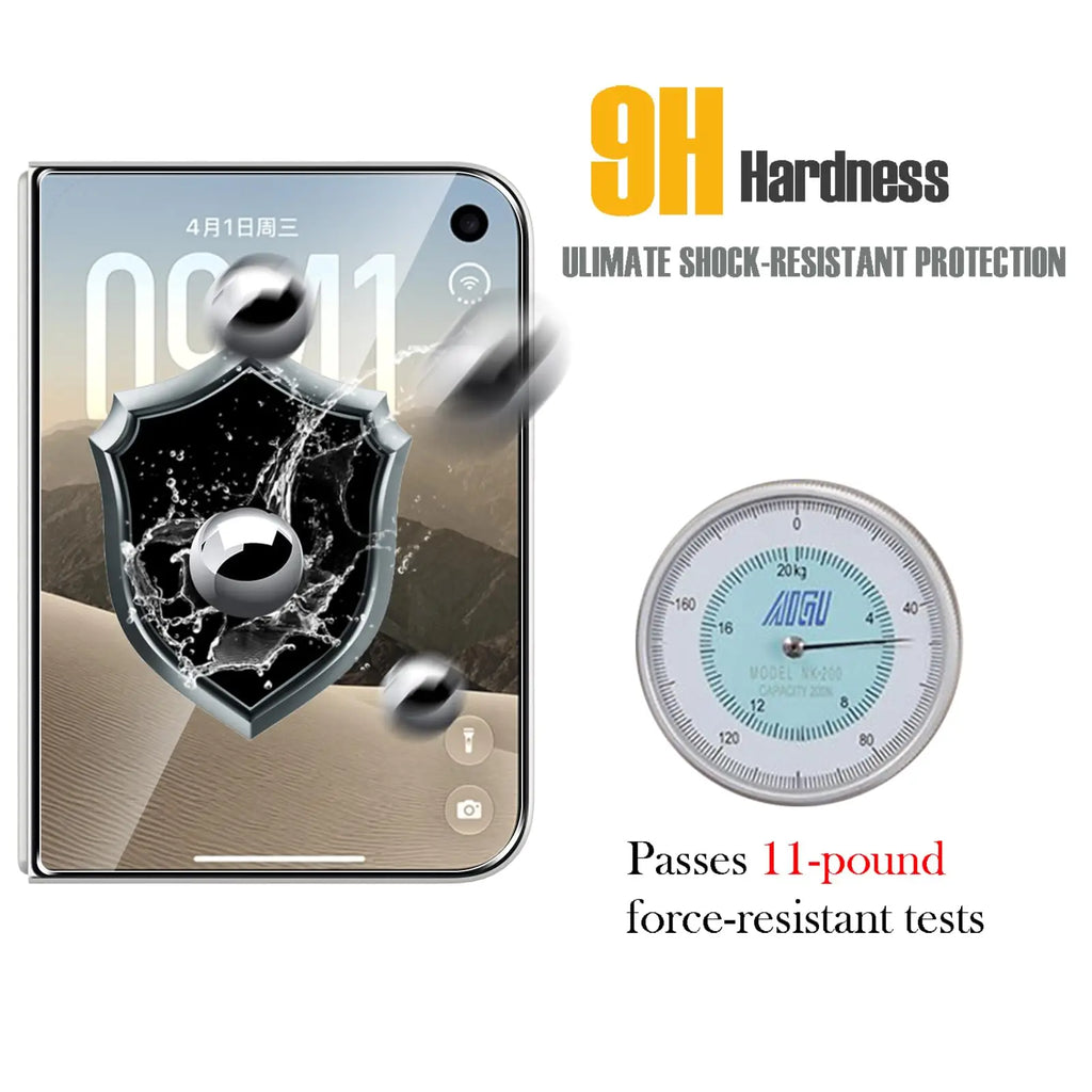 Screen Protector For iPhone Duo Folded Screen 5.4 Inches Tempered Glass HD 9H Transparent Clear Anti Scratch Case Friendly