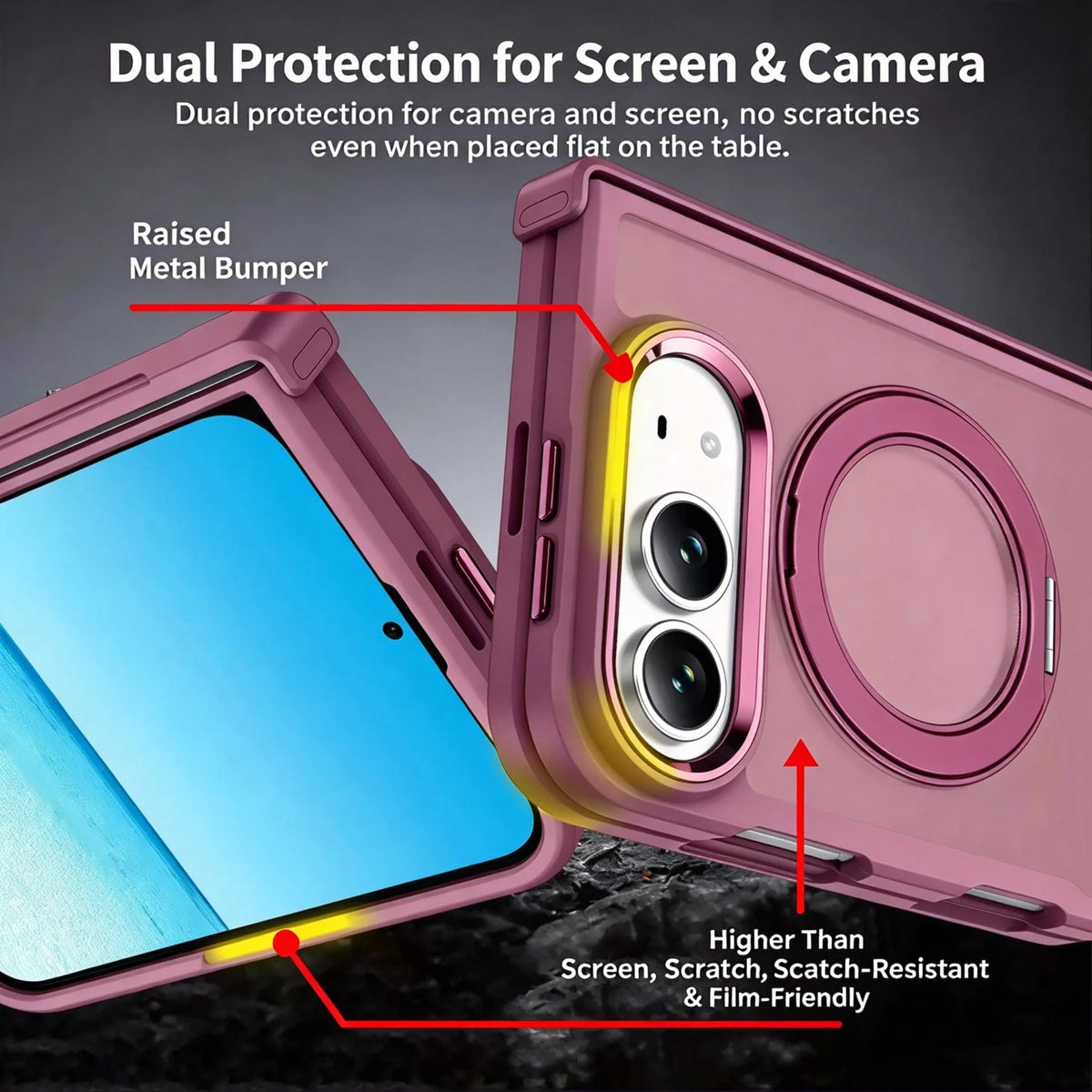 Matte MagSafe Stand Case for iPhone Duo