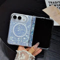 NEW Luxury Iridescent Shell Texture Phone Case for iPhone Duo 18 iPhone Fold With magnetic Stand for Magsafe Shockproof Cover
