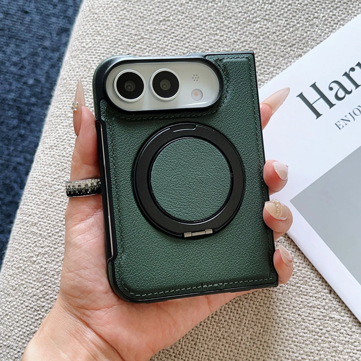 Rotating MagSafe Leather Case for iPhone Duo