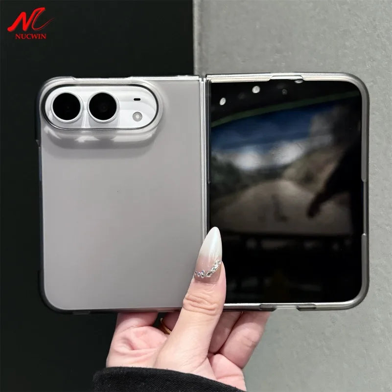 For iPhone Duo Case Luxury Men Women Ultra Thin Slim Matte PP Cover for iPhone Duo 18 Fold Transparent Shockproof Cases