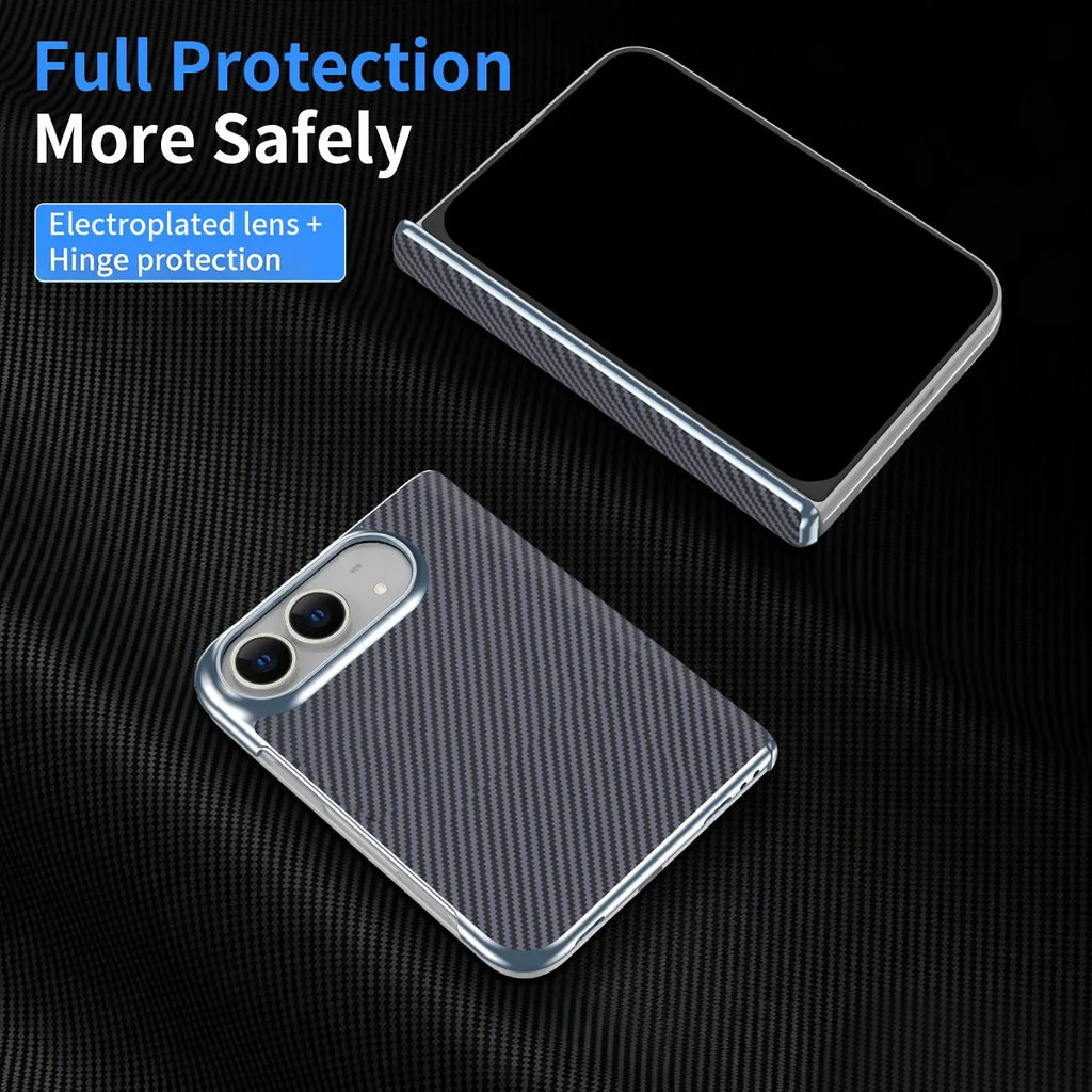 Carbon Case with Front Film for iPhone Duo