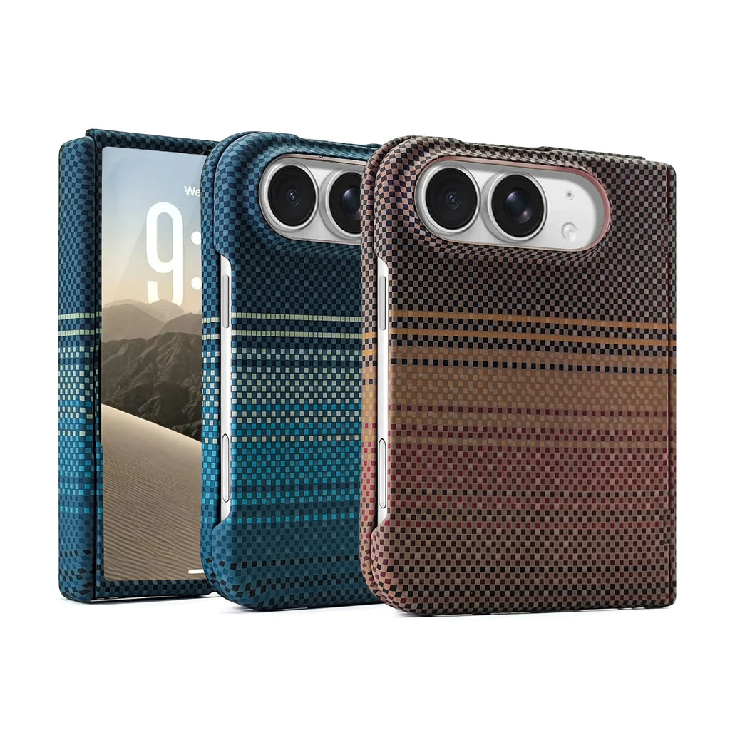 Slim Carbon-Texture MagSafe Case for iPhone Duo