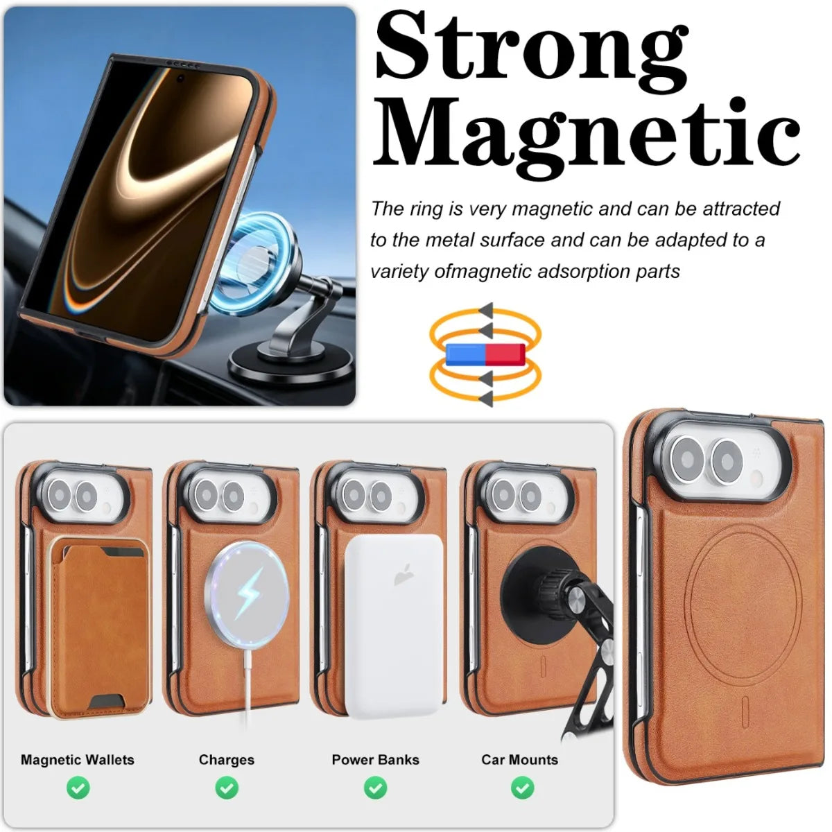 Business Leather MagSafe Case for iPhone Duo
