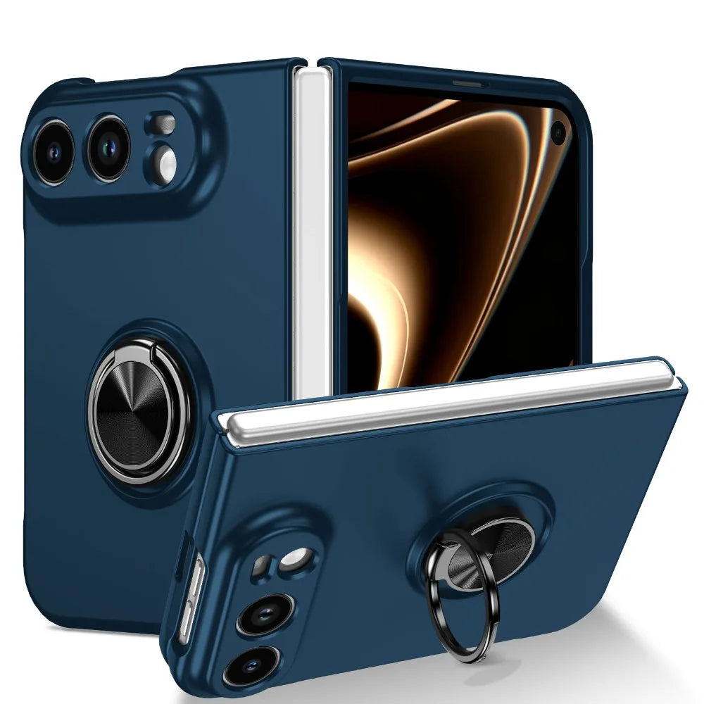 High End Ultra-thin Case For iPhone Duo with Magnetic Ring Kickstand Bracket Armor Shockproof Anti-scratch Protector Phone Cover