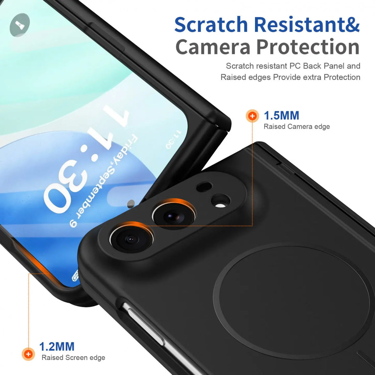Frosted MagSafe Case with Screen Guard for iPhone Duo