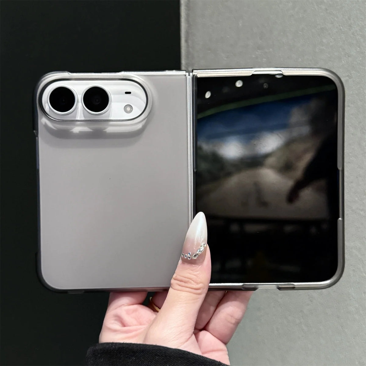 For iPhone Duo Case Luxury Men Women Ultra Thin Slim Matte PP Cover for iPhone Duo 18 Fold Transparent Shockproof Cases