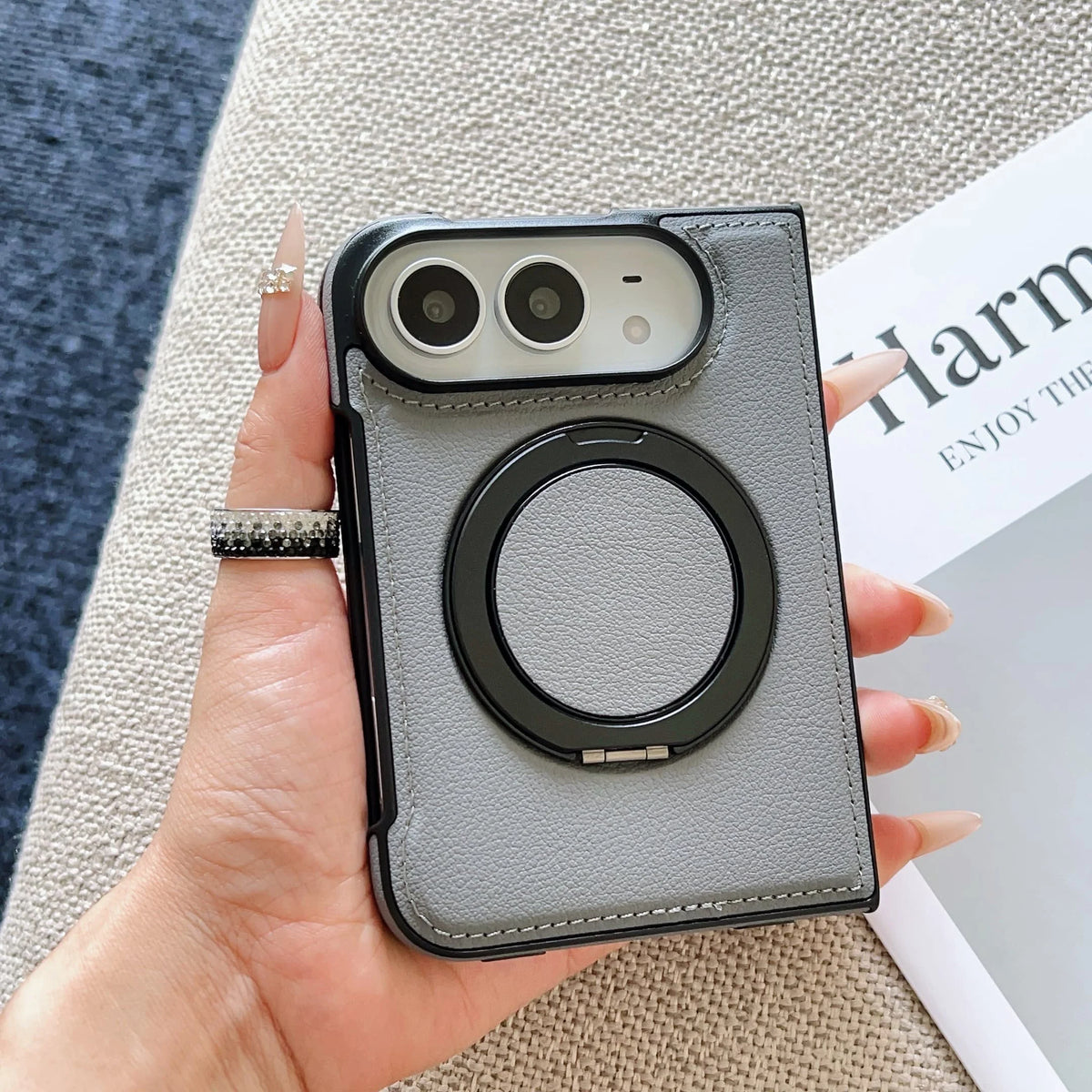 Rotating MagSafe Leather Case for iPhone Duo