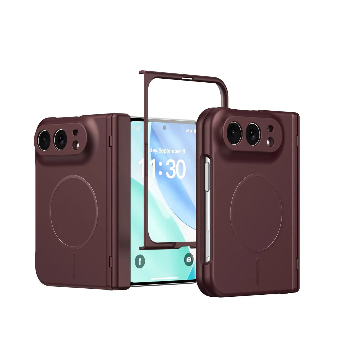 Frosted MagSafe Case with Screen Guard for iPhone Duo