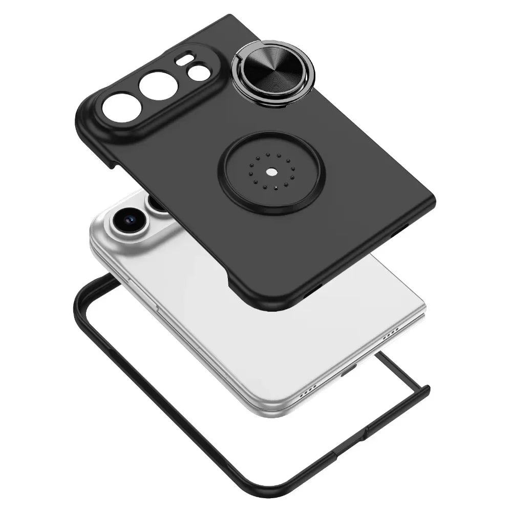 High End Ultra-thin Case For iPhone Duo with Magnetic Ring Kickstand Bracket Armor Shockproof Anti-scratch Protector Phone Cover