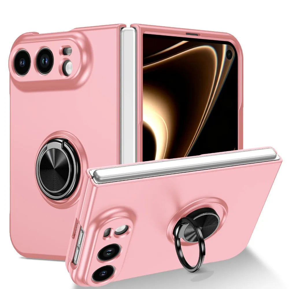 High End Ultra-thin Case For iPhone Duo with Magnetic Ring Kickstand Bracket Armor Shockproof Anti-scratch Protector Phone Cover